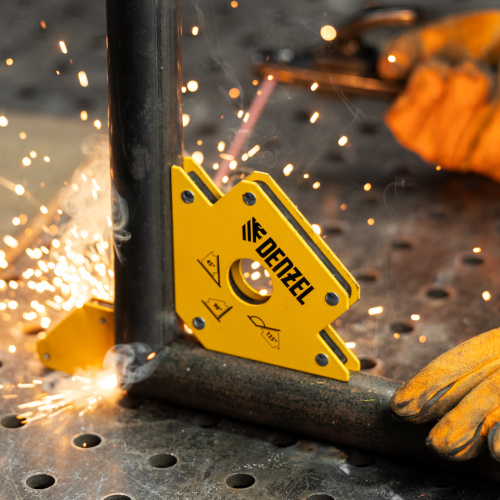 Фиксатор магнитный для сварочных работ, усилие 50 Lb Denzel по ценам производителя в Санкт-Петербурге с доставкой по всей России