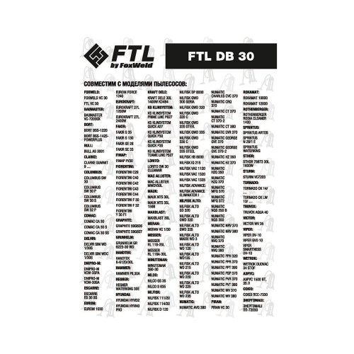 Мешок-пылесборник FTL DB 30 (комплект 5 шт.) по ценам производителя в Санкт-Петербурге с доставкой по всей России