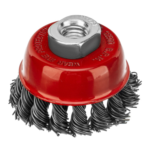 Щетка для УШМ, 65 мм, М14, "чашка", крученая проволока 0.8 мм Matrix по ценам производителя в Санкт-Петербурге с доставкой по всей России