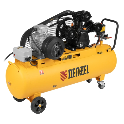 Компрессор воздушный BCW3000-T/100, ременный привод, 3.0 кВт, 100 литров, 520 л/мин Denzel по ценам производителя в Санкт-Петербурге с доставкой по всей России