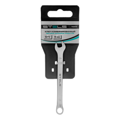 Ключ комбинированный, 6 мм, CrV, матовый хром Stels по ценам производителя в Санкт-Петербурге с доставкой по всей России