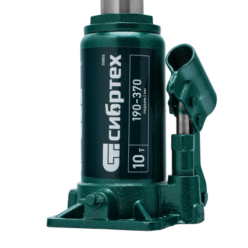 Домкрат гидравлический бутылочный, 10 т, 190-370 мм Сибртех по ценам производителя в Санкт-Петербурге с доставкой по всей России