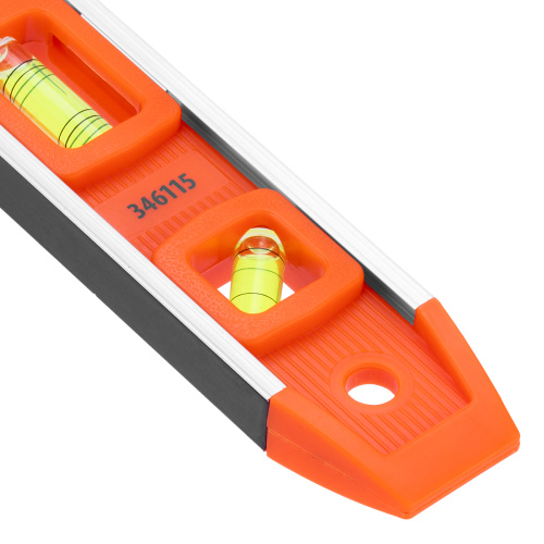 Уровень усиленный, 235 мм, 3 глазка, пластмассовый "Торпедо" (IV) Sparta по ценам производителя в Санкт-Петербурге с доставкой по всей России