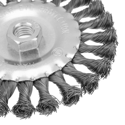Щетка для УШМ 125 мм, М14, плоская, крученая проволока 0.5 мм Matrix по ценам производителя в Санкт-Петербурге с доставкой по всей России