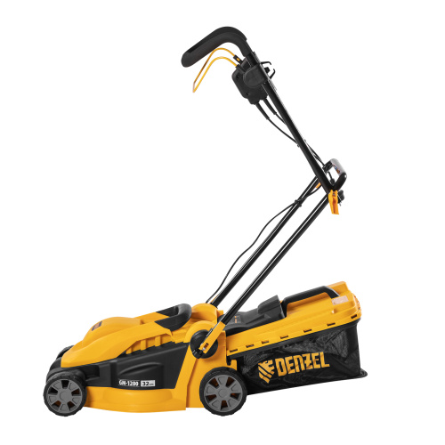 Газонокосилка электрическая GM-1200, 1200 Вт, ширина 32 см, 3 уровня, травосборник 25 л. Denzel купить в Москве с доставкой по всей России | ProtosMarket.ru