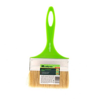 Кисть флейцевая "Евро", 100 x 8, натуральная щетина, пластиковая ручка Сибртех купить в Москве с доставкой по всей России | ProtosMarket.ru