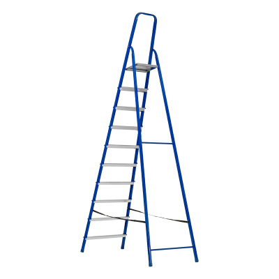 Стремянка, 10 ступеней, стальной профиль, алюминиевые ступени Сибртех купить в Москве с доставкой по всей России | ProtosMarket.ru