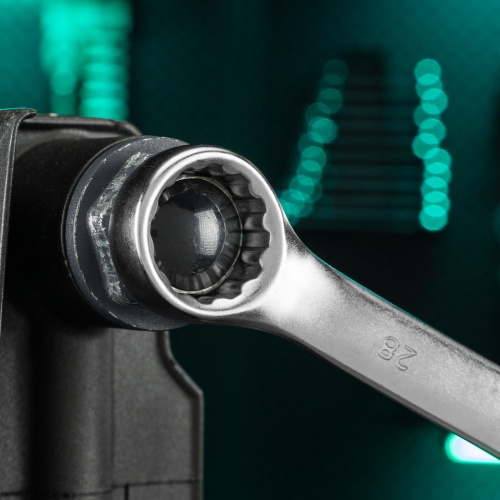 Ключ комбинированный, 28 мм, CrV, матовый хром Stels по ценам производителя в Санкт-Петербурге с доставкой по всей России