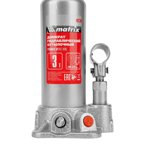 Домкрат гидравлический бутылочный, 3 т, высота подъема 194-372 мм, в пластиковый кейсе Matrix по ценам производителя в Санкт-Петербурге с доставкой по всей России