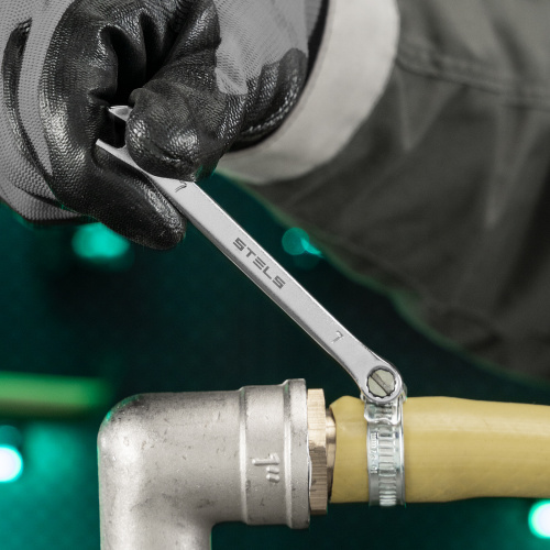 Ключ комбинированный, 7 мм, CrV, матовый хром Stels по ценам производителя в Санкт-Петербурге с доставкой по всей России