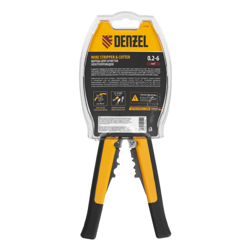 Щипцы для зачистки электропроводов 0,2-6 мм², функция обрезания проводов Denzel купить в Москве с доставкой по всей России | ProtosMarket.ru