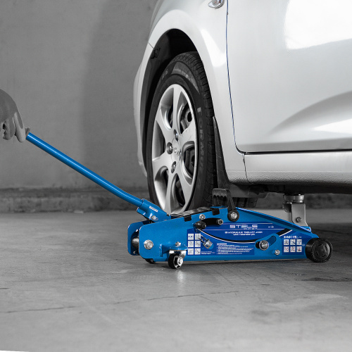 Домкрат гидравлический подкатной 2.5 т, с фиксатором, Safety Pin, 140-385 мм Stels по ценам производителя в Санкт-Петербурге с доставкой по всей России