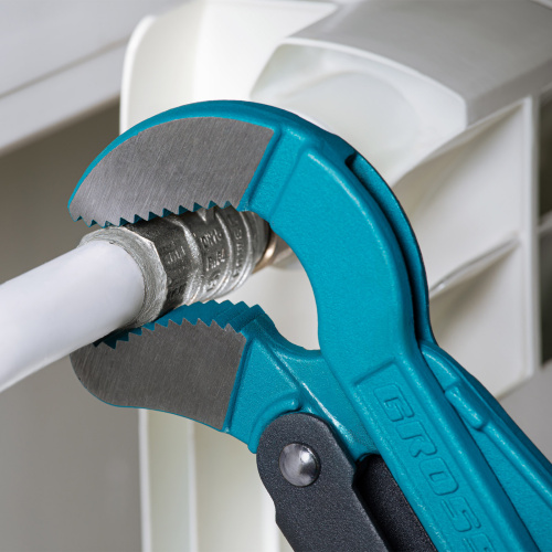 Ключ трубный рычажный 1.5, №2, цельнокованый, CrV, тип "S" Gross купить в Москве с доставкой по всей России | ProtosMarket.ru