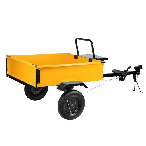 Прицеп для мотоблока TT-500, оцинк., груз. 500 кг, рег. сцепка, колеса 4.00-10, в упаковке Denzel по ценам производителя в Санкт-Петербурге с доставкой по всей России