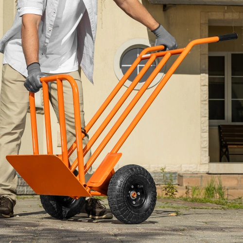 Тележка ручная 2-х колесная, усиленная, г/п 250кг, откидная платформа 530х400мм Сибртех по ценам производителя в Санкт-Петербурге с доставкой по всей России