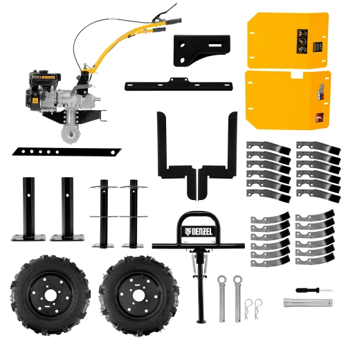 Мотоблок DPT-370X, 7 л.с, дисковое сцепление, ширина 90 см, глубина 35 см, фрез 3 х 4, ВОМ, передачи 3В/1Н Denzel по ценам производителя в Санкт-Петербурге с доставкой по всей России