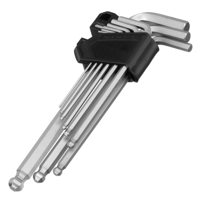 Набор ключей имбусовых, HEX, 1,5-10 мм, CrV, 9 шт., удлиненные, с шаром Сибртех купить в Москве с доставкой по всей России | ProtosMarket.ru