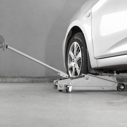 Домкрат гидравлический подкатной, 3 т, высота подъема 130-410 мм, поворотная ручка Matrix по ценам производителя в Санкт-Петербурге с доставкой по всей России