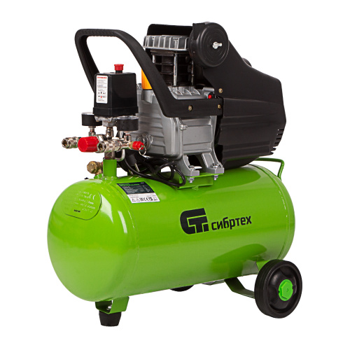 Компрессор воздушный КК-1500/24, 1.5 кВт, 198 л/мин, 24 л, прямой привод, масляный Сибртех по ценам производителя в Санкт-Петербурге с доставкой по всей России