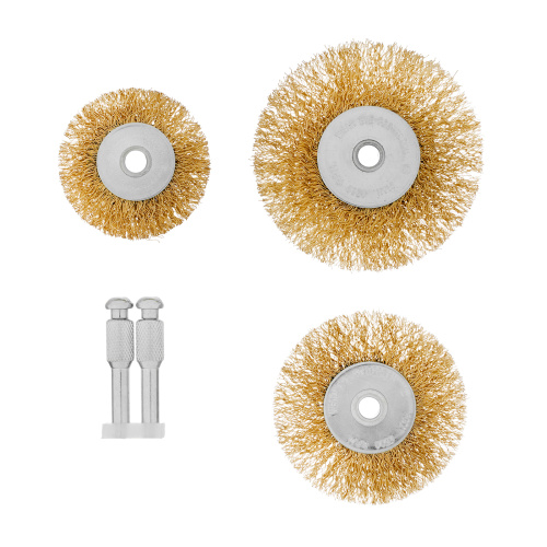 Набор щеток для дрели, 3 шт, 3 плоские, 50-63-75 мм, со шпильками, металлические Matrix по ценам производителя в Санкт-Петербурге с доставкой по всей России