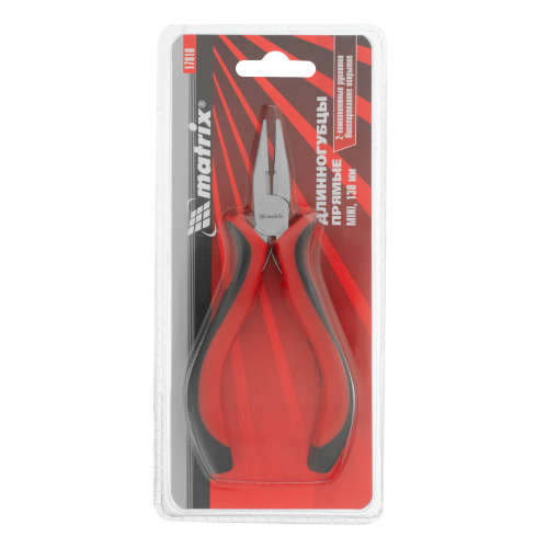 Длинногубцы прямые Mini, 130 мм, никелированные, авторазжим, двухкомпонентные рукоятки Matrix купить в Москве с доставкой по всей России | ProtosMarket.ru