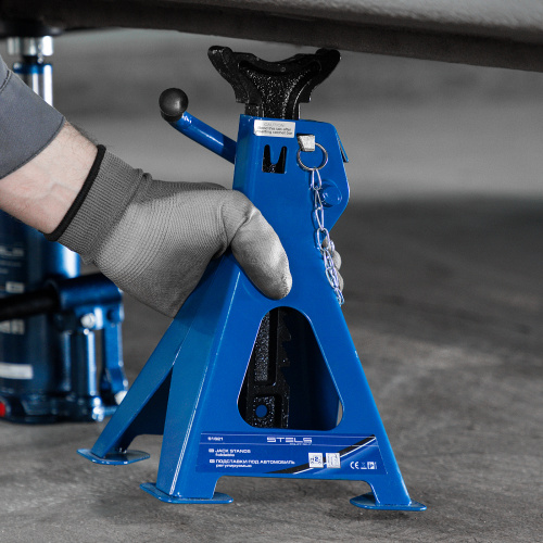 Подставки под автомобиль регулируемые, 2 т, H подъема 280-420 мм, 2 шт, Stels по ценам производителя в Санкт-Петербурге с доставкой по всей России