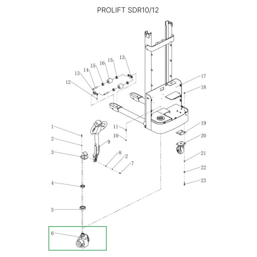 Редуктор ведущего колеса в сборе для штабелеров SDR 1-1,2 т, SDR1635 по ценам производителя в Санкт-Петербурге с доставкой по всей России