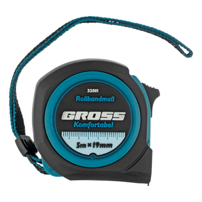 Рулетка Komfortabel 5 м х 19 мм,обрезиненный корпус Gross по ценам производителя в Санкт-Петербурге с доставкой по всей России