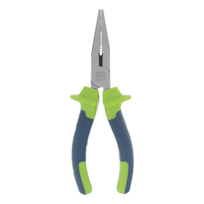 Длинногубцы прямые, 160 мм, двухкомпонентные рукоятки Сибртех по ценам производителя в Санкт-Петербурге с доставкой по всей России