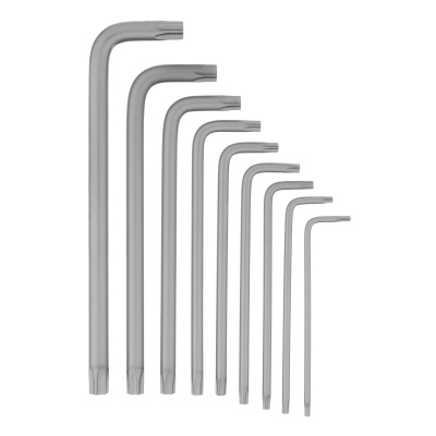 Набор ключей имбусовых Torx-Tempered, TT10-50, CrV, 9 шт., удлиненные Сибртех купить в Москве с доставкой по всей России | ProtosMarket.ru