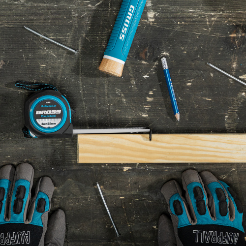 Рулетка Komfortabel 5 м х 25 мм,обрезиненный корпус Gross по ценам производителя в Санкт-Петербурге с доставкой по всей России