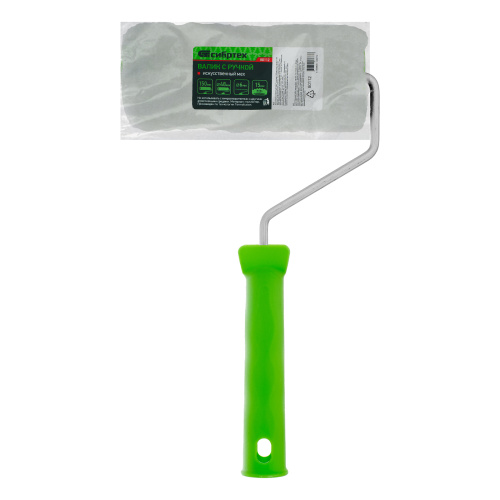 Валик "Искусственный мех" с ручкой, 150 мм, ворс 15 мм, D 48 мм, D ручки 6 мм, полиэстер Сибртех купить в Москве с доставкой по всей России | ProtosMarket.ru