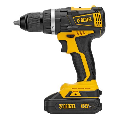 Дрель-шуруповерт аккумуляторная ударная бесщет CIDB-IB-18-02, Li-Ion, 18 В, 2 акк. Denzel купить в Москве с доставкой по всей России | ProtosMarket.ru
