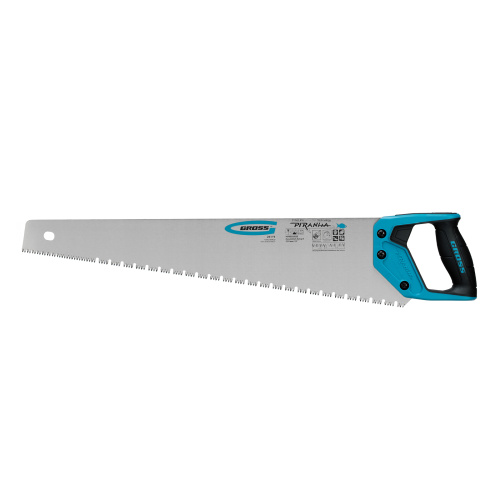 Ножовка по дереву "Piranha", 550 мм, сегментное строение рабочей кромки, 7-8 TPI, зуб-3D, двухкомпонентная рукоятка Gross купить в Москве с доставкой по всей России | ProtosMarket.ru