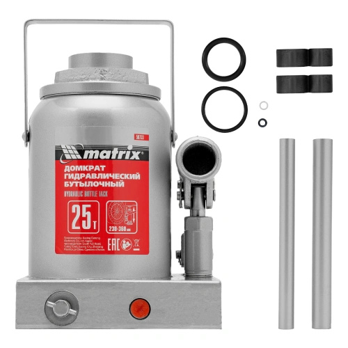 Домкрат гидравлический бутылочный, 25 т, высота подъема 230-360 мм Matrix по ценам производителя в Санкт-Петербурге с доставкой по всей России