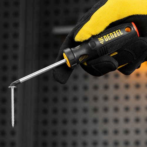 Отвертка, PH1х75 мм, S2, 3к рукоятка Denzel по ценам производителя в Санкт-Петербурге с доставкой по всей России