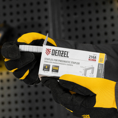 Скобы 21GA для пнев. степл., 8мм, шир. - 0,95мм, тол. - 0,6мм, шир. скобы - 12,8мм, 5000шт Denzel купить в Москве с доставкой по всей России | ProtosMarket.ru