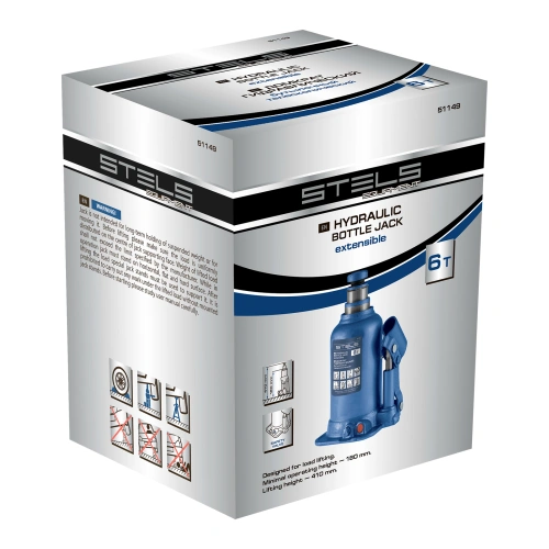 Домкрат гидравлический бутылочный телескопический, 6 т, подъем 180-410 мм Stels по ценам производителя в Санкт-Петербурге с доставкой по всей России