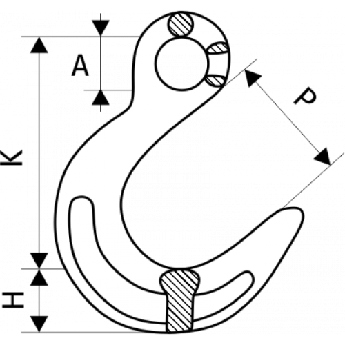 Крюк с широким зевом 8,2 т, размер 5/8 купить в Москве с доставкой по всей России | ProtosMarket.ru