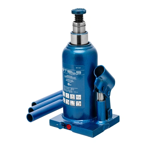 Домкрат гидравлический бутылочный телескопический, 6 т, h подъема 190-480 мм Stels по ценам производителя в Санкт-Петербурге с доставкой по всей России