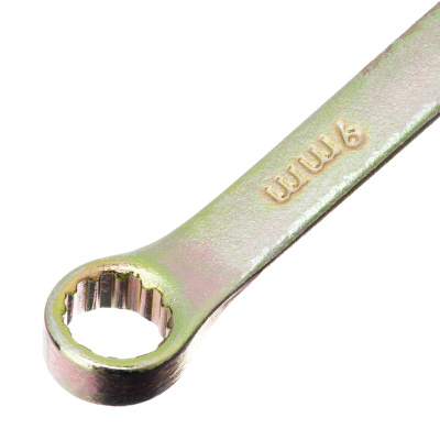 Ключ комбинированный, 9 мм, желтый цинк Сибртех купить в Москве с доставкой по всей России | ProtosMarket.ru