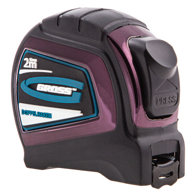 Рулетка "Doppelhaken",2 м x 16 мм,односторонний зацеп,Нейлон,двусторонняя шкала,автоматическая фиксация Gross по ценам производителя в Санкт-Петербурге с доставкой по всей России