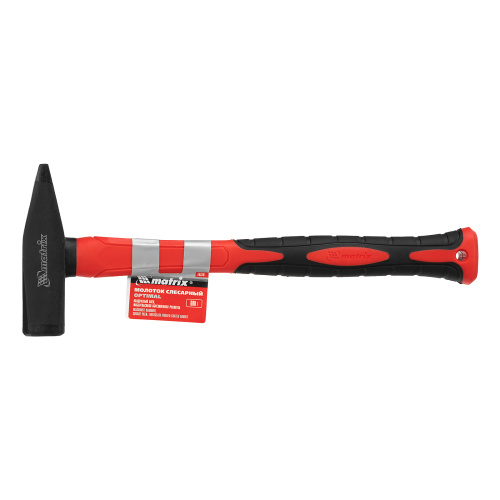 Молоток слесарный optimal, 600 г, фибергласовая обрезиненная рукоятка, квадратный боек Matrix купить в Москве с доставкой по всей России | ProtosMarket.ru