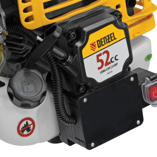 Триммер бензиновый DT-52E, 52 см3, неразъемная штанга, электростартер, состоит из 2 частей Denzel купить в Москве с доставкой по всей России | ProtosMarket.ru