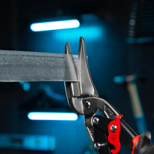 Ножницы по металлу "Piranha", 270 мм, прямой и левый проходной рез, сталь СrMo, двухкомпонентные рукоятки Gross купить в Москве с доставкой по всей России | ProtosMarket.ru