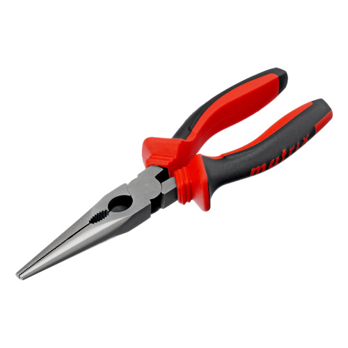 Длинногубцы прямые, 200 мм, хром-ванадий, двухкомпонентные рукоятки Matrix по ценам производителя в Санкт-Петербурге с доставкой по всей России