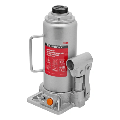 Домкрат гидравлический бутылочный, 10 т, h подъема 230-460 мм Matrix по ценам производителя в Санкт-Петербурге с доставкой по всей России