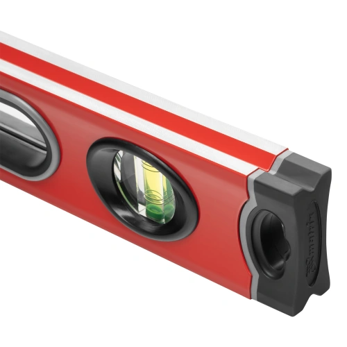 Уровень алюминиевый, 1000 мм, 3 глазка, ударопрочные заглушки, двухкомпонентные ручки Matrix ProFI купить в Москве с доставкой по всей России | ProtosMarket.ru