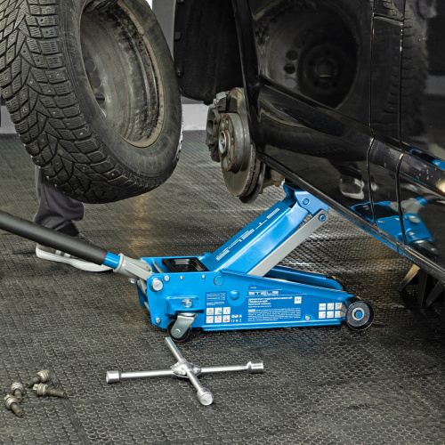 Домкрат гидравлический подкатной, 3 т, 120-450 мм, быстрый подъем, проф. Stels по ценам производителя в Санкт-Петербурге с доставкой по всей России