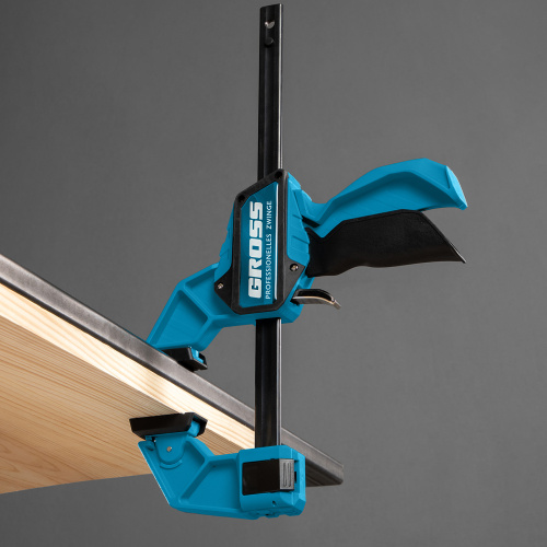 Струбцина реечная, быстрозажимная, пистолетного типа, пошаговый механизм, пластиковый корпус, 150 мм Gross купить в Москве с доставкой по всей России | ProtosMarket.ru